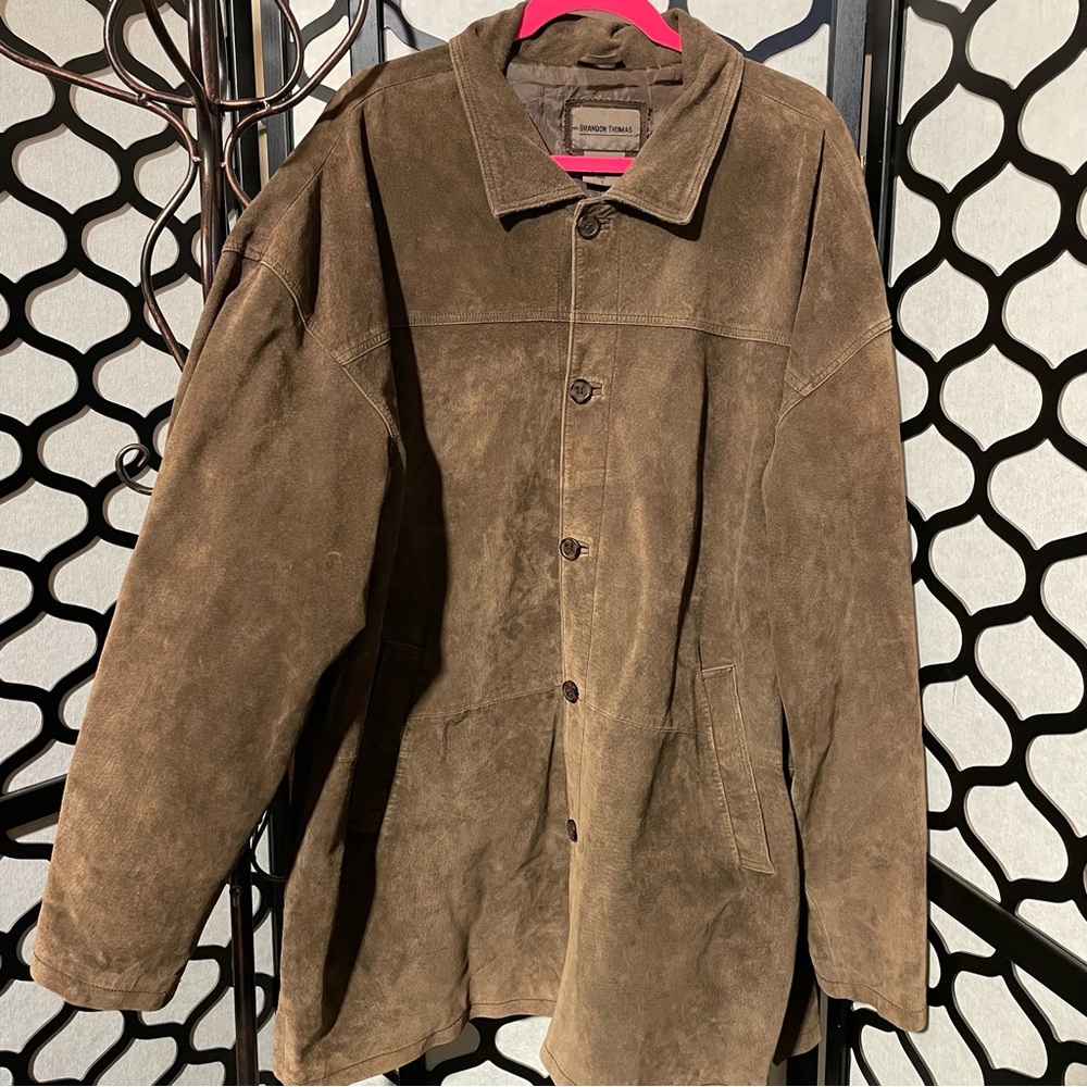 Brandon Thomas suede leather brown jacket